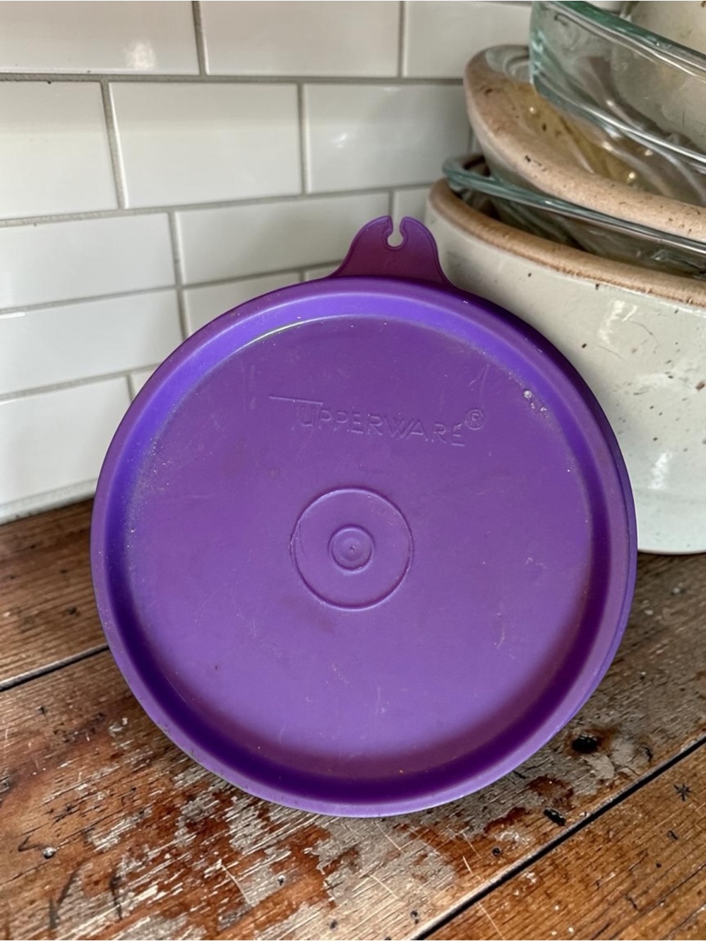 Vintage Purple Tupperware 1 Cup Canister Container with Lid Pantry Storage